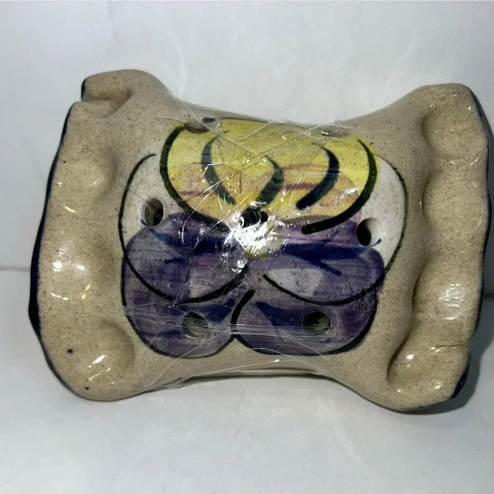 Pansy Pillow Pocket Art POTTERY 7 Hole NEW